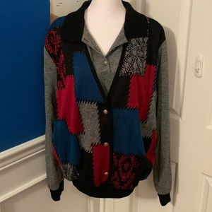 🤎Vintage Alfred Dunner patchwork sweater